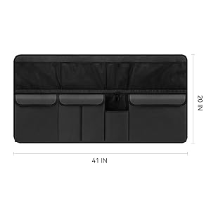 STHIRA® Car Trunk Organizer, Backseat Hanging Car Trunk Storage Box with Mesh Pockets, Waterproof Dustproof Oxford Cloth Cargo Bag Space Saver Trunk Organizer for SUV, Truck, 105x51cm STHIRA® Car Trunk Organizer, Backseat Hanging Car Trunk Storage Box with Mesh Pockets, Waterproof Dustproof Oxford Cloth Cargo Bag Space Saver Trunk Organizer for SUV, Truck, 105x51cm